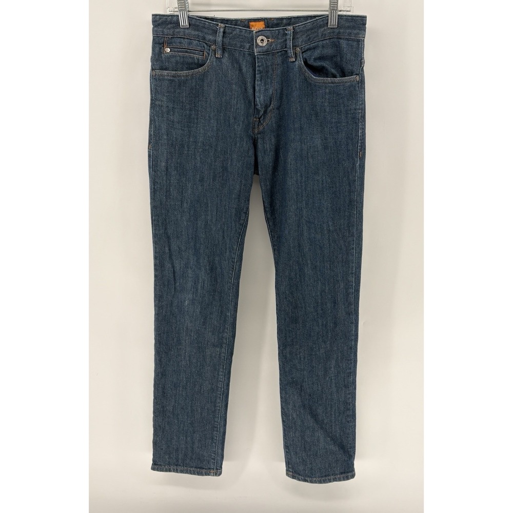 Hugo Boss Orange24 Regular Fit Straight Leg Jeans Men 33X33 Blue Denim